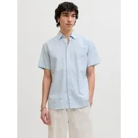 Jack & Jones Kurzarmhemd JJEBREEZE LINEN BLEND SHIRT S/S SN mit Leinen