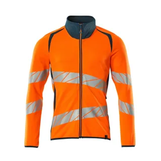 MASCOT Herren Sweatshirt mit Reißverschluss ACCELERATE SAFE Hi-vis Orange / Dunkelpetroleum L - 19184-781-1444-L