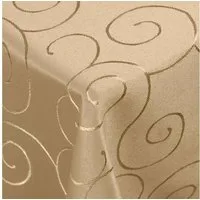 DecoHomeTextil Heimtextilmanufaktur Tischdecke Kringel Circle Tafeldecke Ornamente Damast Tischdecke