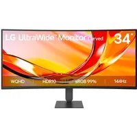 LG 34U640B Curved-LED-Monitor (86 cm/34 ", 3440 x 1440 px, UWQHD, 5 ms Reaktionszeit, 144 Hz, VA LED)