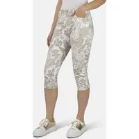 STOOKER WOMEN 7/8-Hose Tahiti Print Capri Slim Fit Capri Slim Fit Casual Clean Wash für Damen