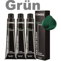Femmas Premium Haarfarbe FemMas professionelle Haarfarbe mit Arganöl 3 x 100 ml