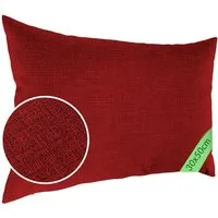 ANRO Dekokissen MrJack Kissenbezug Leinenoptik Deko Kissen Uni, Kissenbezug 30x50cm ohne Füllung Rot