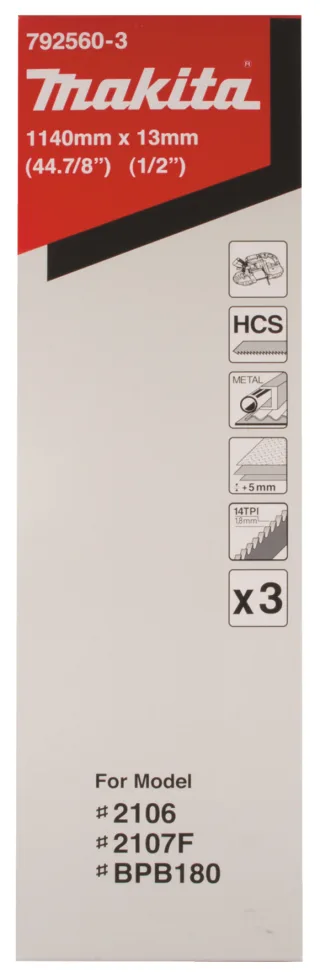 Makita Bandsägeblatt 14Z " 3Stk - 792560-3