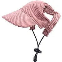 Ledander Baseball Cap Hunde Baseballmütze, Verstellbar Sommer Sonnenschutz Hut Sonnenhüte mit Ohrlöchern, Haustier Sommer Hut für Welpen Hunde Mütze