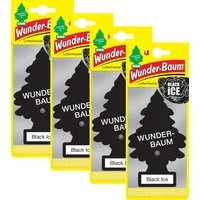 Wunder-Baum Raumduft Black Ice 4er Set Wunderbaum Sandelholz Bergamotte Zitrone
