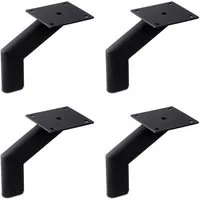 SO-TECH® Möbelfuß 4 Stück ANGO 147 x 85 x 120 mm schwarz pulverbeschichtet, Schrankfuß Bettfuß
