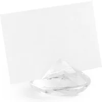 partydeco Tischkartenhalter, Kunststoff, Tischkartenhalter Diamant Acryl 40x23mm 10 Stück