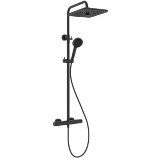 Ideal Standard Duschsystem Ceratherm T25+ Kopfbrause eckig Silk Black, A8498XG A8498XG