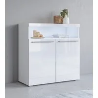 OTTO home Kommode India, Breite 91cm, stilvolle Anrichte mit 2 Türen und offene Fach, Sideboard viel Stauraum, ohne Beleuchtung