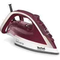 Tefal Dampfbügeleisen Ultragliss Plus, 2800 Watt, Dampfstoß: 250 g/Min., kurze Aufheizzeit, 2800 W, Eco Mode, kratzfeste Bügelsohle, dunkelrot/silber, FV6810