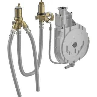 Hansa Grundkörper Universal 53030300 chrom, Wannenrand-3-Loch-Armatur, Einzelmontage