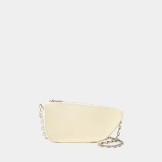 Wallet On Chain Micro Shield - Burberry - Cuir - Beige