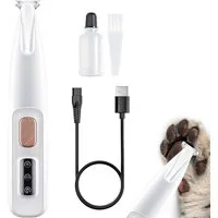 VEKROBOT Hundeschermaschine Hundepfoten Trimmer Kabellos mit LED Einfaches Haarschneide-Set, Mehrbereichs Trimmen für präzise Styling-Ergebnisse, Voll wasserdicht leichte Reinigung von Haaren, hygienisch sauber