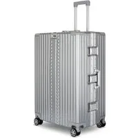 WINLIFE Trolley Hartschalenkoffer M, L, XL Reisekoffer Alu-Rahmen ABS & TSA Schloss, 4 Doppelrollen Rollen, Stoßfest, TSA-Schloss, 360°-Doppelrollen, Leicht