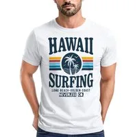 Neverless Print-Shirt Herren T-Shirt Hawaii Surfing Sommer Strand Palme Print Fashion mit Print