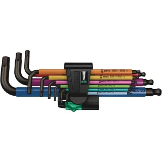 Wera 950/9 Hex-Plus Multicolour 1 Winkelschlüsselsatz, metrisch, BlackLaser, 9-teilig - 05022089001