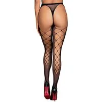 Obsessive Netzstrumpfhose Netz-Strumpfhose - schwarz (1 St) aus elastischem Netz-Stoff