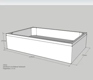Neuesbad Wannenträger für Kaldewei Sanidusch 120x80x14 SD21861