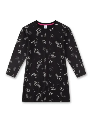 Sanetta - Sleepshirt super black - Gr. - 164