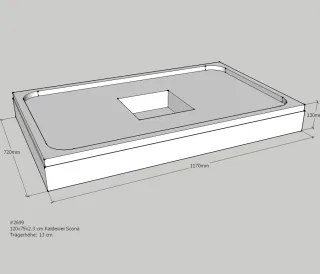 Neuesbad Wannenträger für Kaldewei Scona 750x1200x23 SD24081