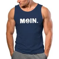 Neverless Tanktop Herren Tank-Top Moin Dialekt Norden Hamburg Anker Print Männer mit Print