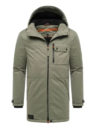 Stone Harbour Herren Winterparka Fintaan mit Fleecefutter & 2-Wege-Reißverschluss