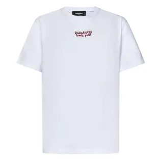 Dsquared2 Loves You Logo Weißes T-shirt