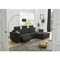 Jockenhöfer Gruppe Ecksofa Savona L-Form, B: 299 cm, mit elektr. Relaxfunktion, USB, 2 Zierkissen & 3 Kopfstützen