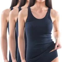 HERMKO Achseltop Achselhemd (Pack, 3er) Tank Top, Achselhemd, 100 % Bio-Baumwolle, Basic, Shirt, Feinripp