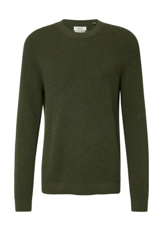 s.Oliver Red Label - Strickpullover mit Strukturmuster grün - Gr. - M