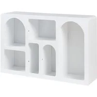 en.casa Sideboard, »Vågå« mit offenen Fächern 110x30x70 cm Weiß