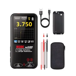 BSIDE S100 Graph Digital Multimeter 3.2 Inch TFT Screen Auto Range NCV AC DC Voltage Resistance Capacitance Rechargeable