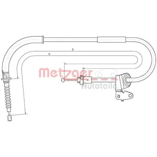 Metzger Handbremsseil hinten rechts Mini 10.4306