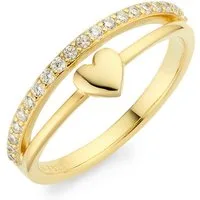 Aniston JEWELRY & WATCHES Fingerring Schmuck Geschenk Silbering mit Herzchen, mit Zirkonia (synth)