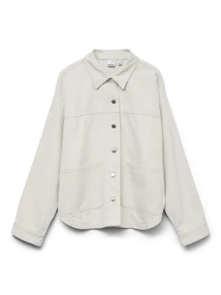 VERO MODA - VMJAMIE LS DENIM SHACKET MIX GA NOOS Birch - Gr. - M