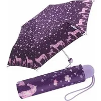 HAPPY RAIN Taschenregenschirm Mini Kinderschirm Basic reflektierend bedruckt, farbenfroh und fantasievoll