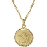trendor Kette mit Anhänger Kinder-mit Schutzengel Anhänger Gold auf Silber