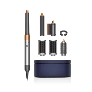 Dyson Airwrap Complete Long [inkl. 6 Aufsätze: Rundbürste Lockenstab 30mm Lockenstab 40mm 2x Stylingaufsatz Trockenaufsatz + Aufbewahrunsbox] nickel/kupfer