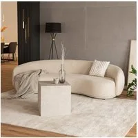 HOME DELUXE Sofa CASARA 258 x 72 x 128 cm, 1 Teile, Webstoff Beige I Modernes Wohnzimmer Sofa, 3 - Sitzer