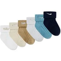 Nike Sportswear Socken NHN 6PK RIB TURNCUFF INF SOCK für Kinder (6-Paar) für Kinder, 6er-Pack, mit geripptem Bund