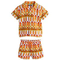 Next Shirt & Shorts Doppellagiges Kurzarmhemd und Shorts im Set (2-tlg)