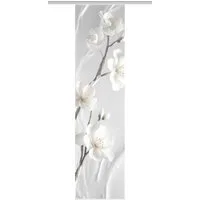 HOME WOHNIDEEN Schiebegardine LAIRA Schiebegardine recyceltes Polyester, 245x60 cm, Blumendruck (1 St), Paneelwagen, halbtransparent, Polyester (recycelt) Polyester
