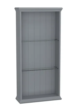 VitrA Valarte Wandregal Breite 54 cm Höhe 114 cm 2 Glaseinlegeböden Grau Matt,62253 62253