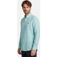 U.S. Polo Assn. Leinenhemd USBlaake Herren Leinenhemd – Sommerhemd luftig mit Button-Down-Kragen Leichtes Hemd aus Leinenmix mit Knopfleiste