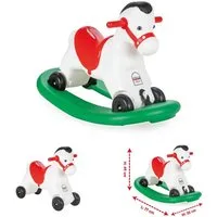 Pilsan Schaukeltier Rocking Horse mit Musik - Schaukelpferd und Rutscher 2 in 1, mit Rollen bis 50 kg