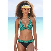 Bruno Banani Bügel-Bikini mit türkisfarbenem Tierdruck
