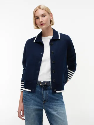 RWB NAUTICAL BOMBER CARDI Dark Night Navy - Gr. - S