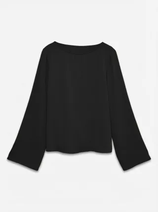 VERO MODA - VMTAMMIE LS TOP WVN EXP Black - Gr. - M