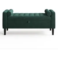 GarveeMore Polsterbank Polsterbank mit Stauraum Flurbank Sitzbank,Samt 118x43x64cm